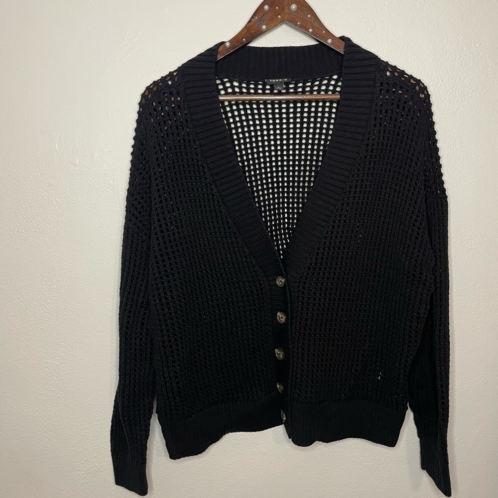 Torrid Black Knit Cardigan Sweater Size 1 Like New